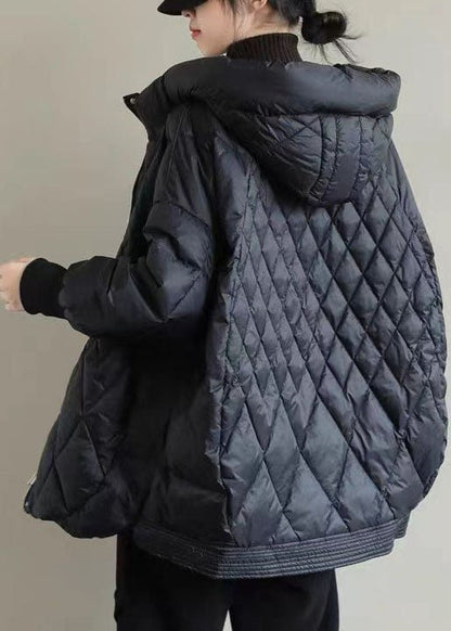 Damen Wintermantel Halblang Mit Kapuze