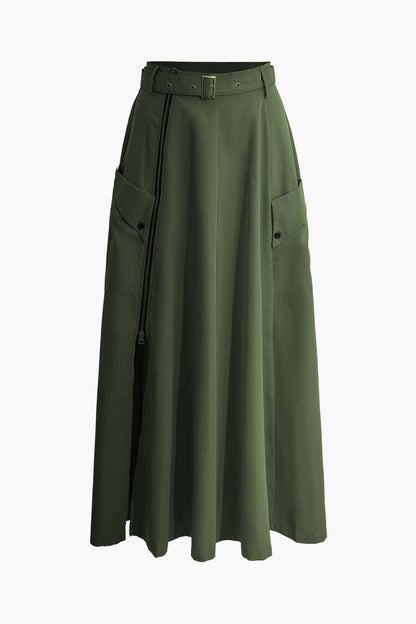 Damen Zweiteiler Set Crop Maxirock