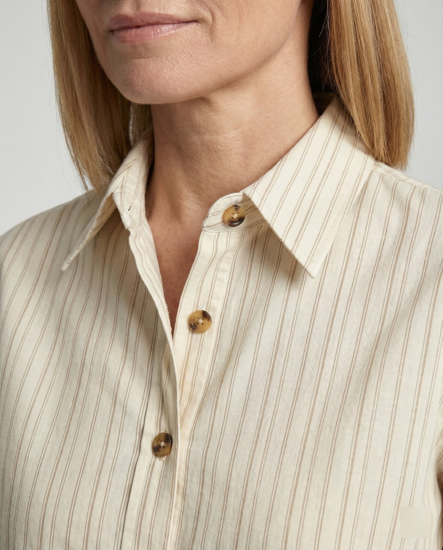 Damen Bluse Streifenmuster Elegantes Slimfit-Modell