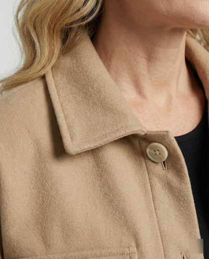 Damen Oversized Bluse mit Knopf Detail Großzügig