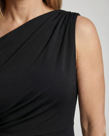 Elegantes Damen Abendkleid Figurbetont Asymmetrisch Lang
