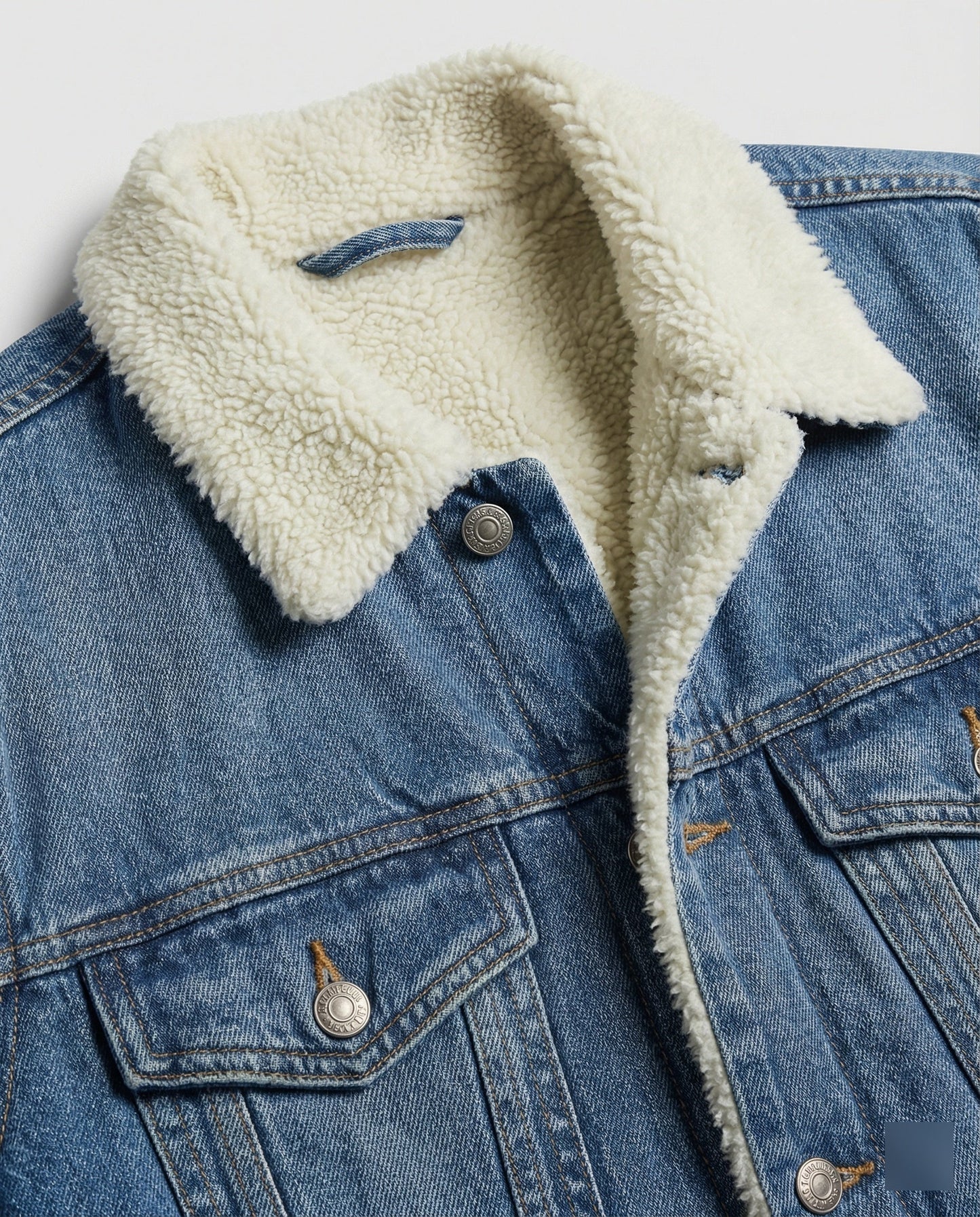 Herren Denim-Jacke Warm Winter