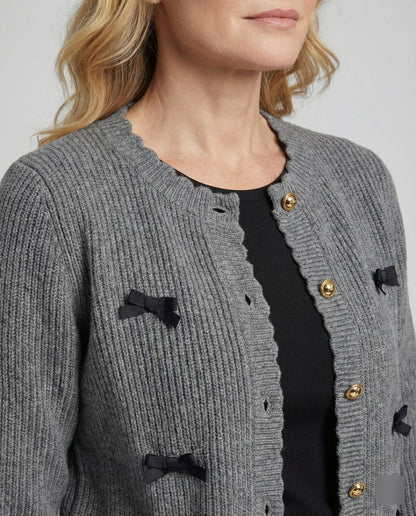 Damen Cardigan Nierenknöpfe Modern