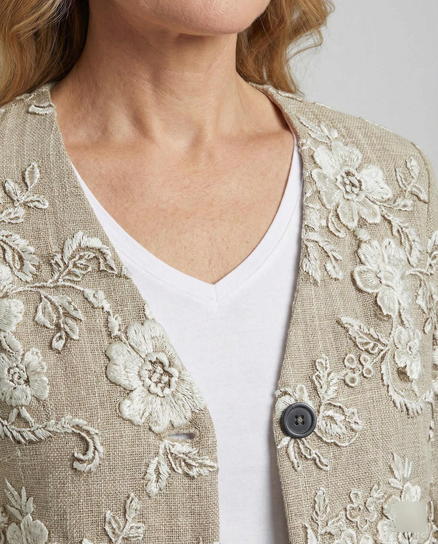 Damen Cardigan Spitze Knopfverschluss Romantisch