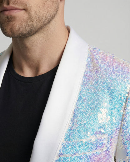 Herren Blazer Pailletten Glamour