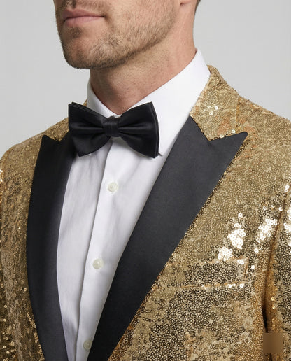 Herren Paillettenblazer Glitzer