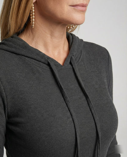 Damen Kapuzenkleid Stretch Sportlich