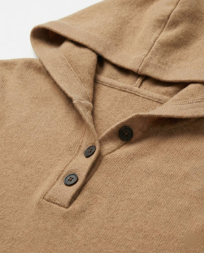 Damen Hoodie-Kleid Weiches Kapuzenkleid mit Knöpfen