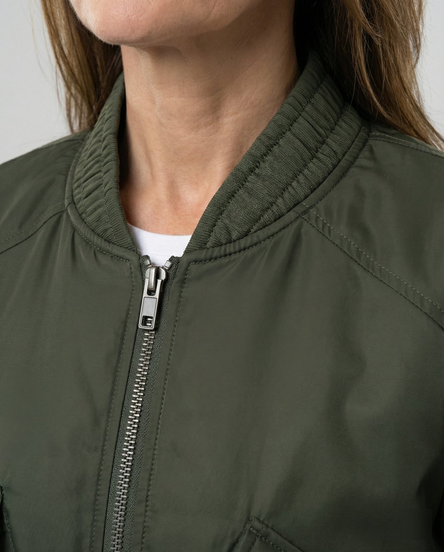 Damen Bomberjacke Hochgeschlossen mit Kapuze