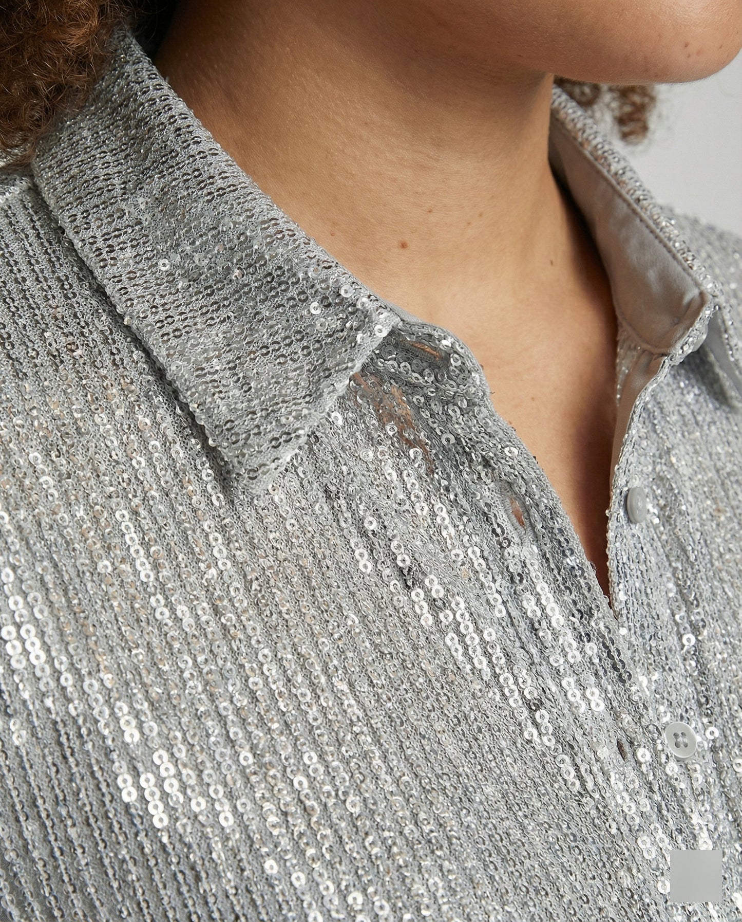 Damenbluse Glitzernd Transparent Pailletten