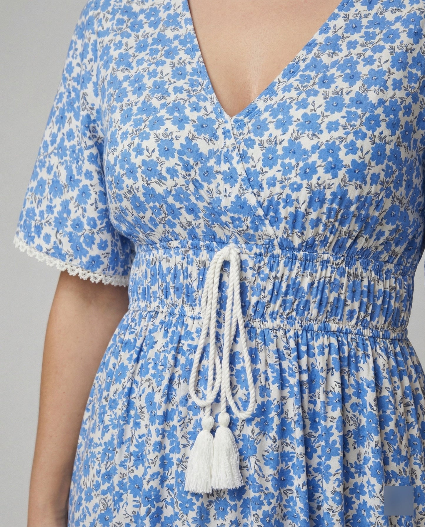 Damen Maxikleid Blumenmuster Lang Sommer