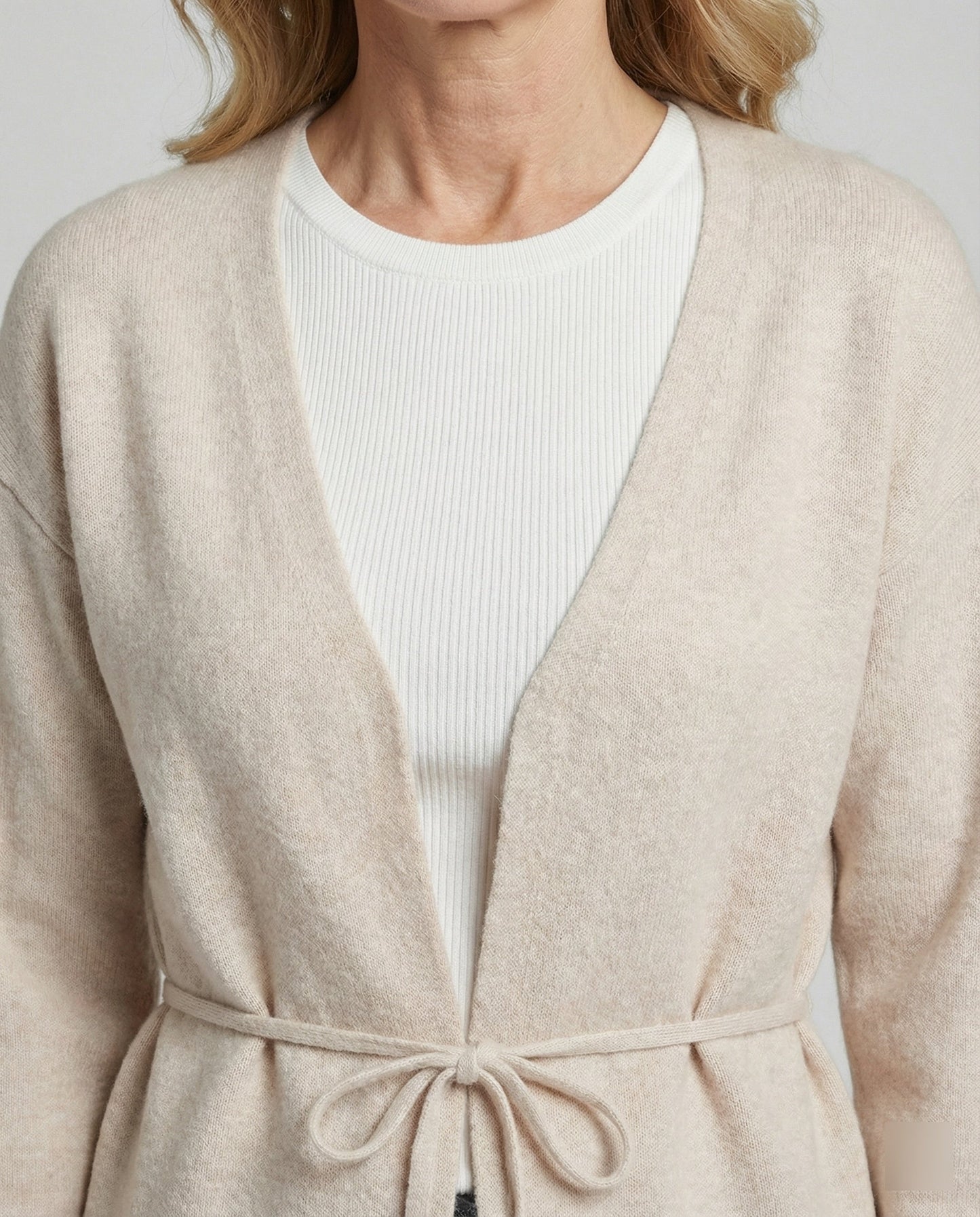 Damen Strickjacke Übergröße Mit Gürtel