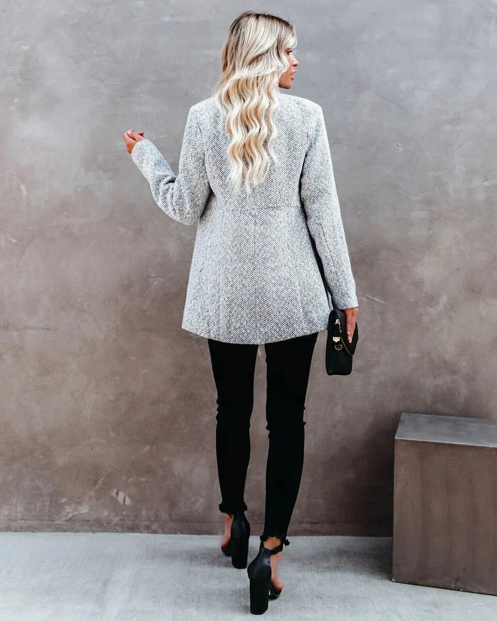 Damen Tweedjacke Stilvoll Komfortabel Elegant - Norvielle
