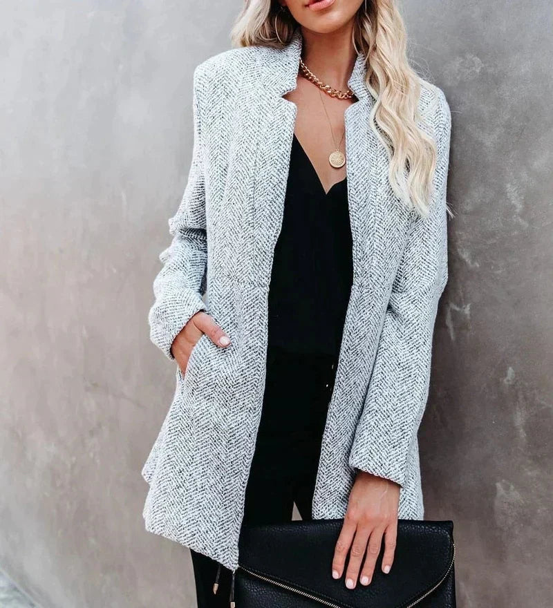 Damen Tweedjacke Stilvoll Komfortabel Elegant