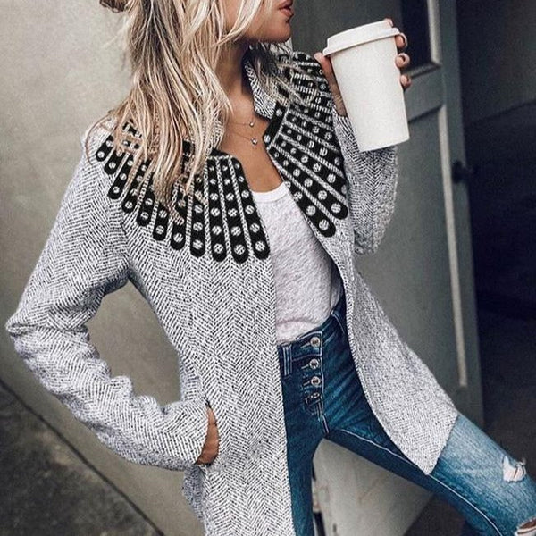 Damen Tweedjacke Stilvoll Komfortabel Elegant
