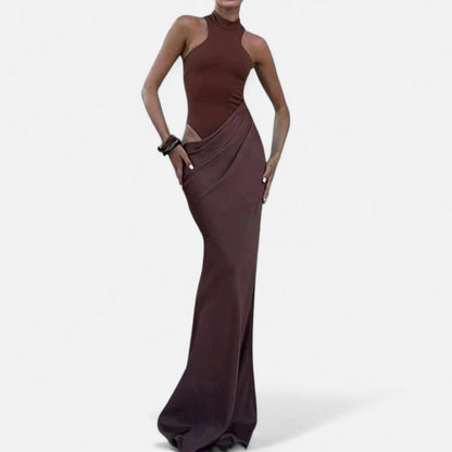 Damen Maxikleid Neckholder Cut-Out-Sommerkleid