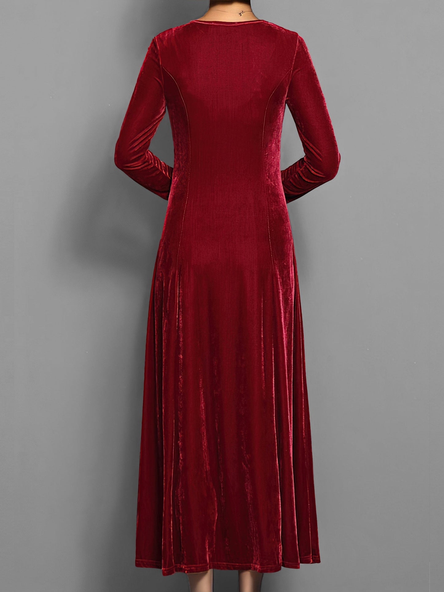 Damen Abendkleid Lang Slim Fit Elegantes Kleid