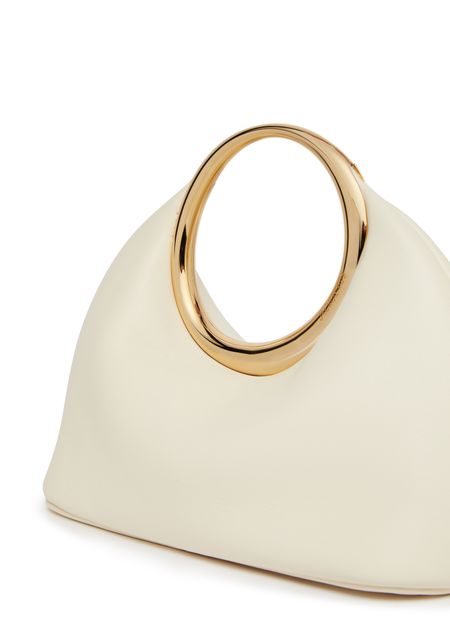 Veganer Leder Ringtasche Damen Designerstil Goldener Griff