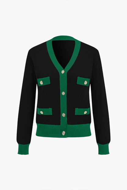 Damen Strick-Set Cardigan und Hose Lang