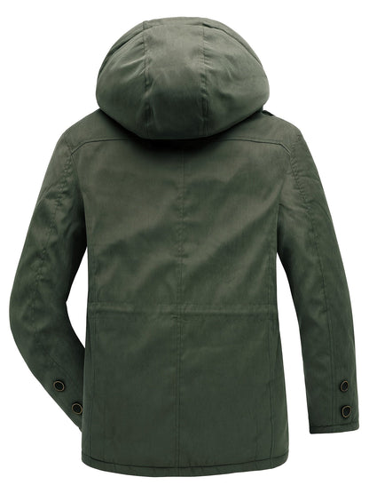 Herren Winterjacke Warme Kapuze Freizeitjacke