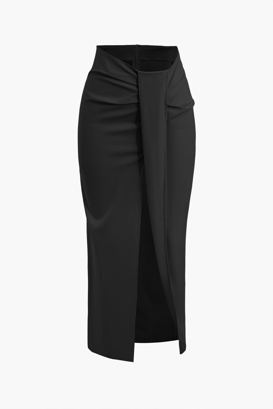 Fridoline Damen Midirock Wickelrock Hochgeschlitzt