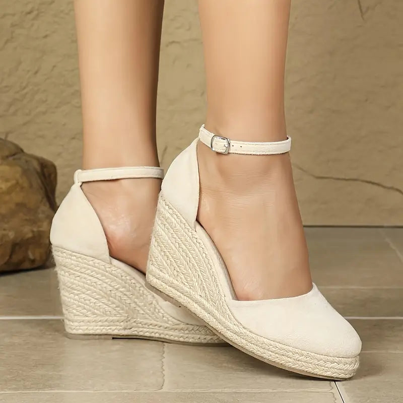 Damen Keilsandalen Hochzeitsschuhe Elegant