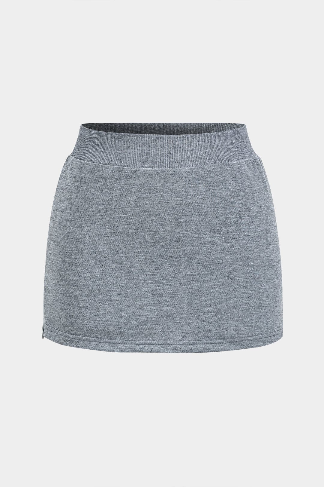 Damen One Shoulder Sweatshirt Minirock Set