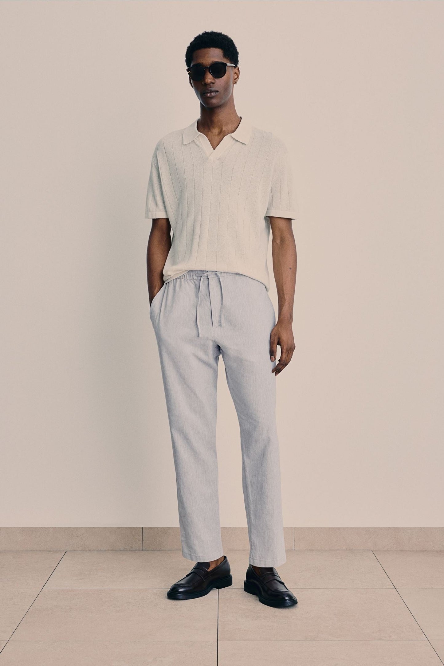 Herren Slim-Fit-Hose mit Kordelzug Bequem