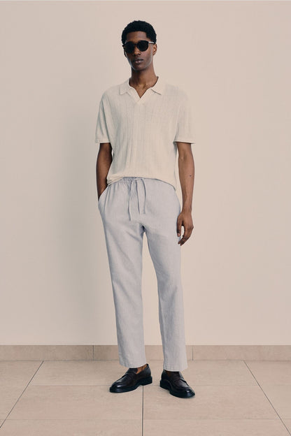 Herren Slim-Fit-Hose mit Kordelzug Bequem