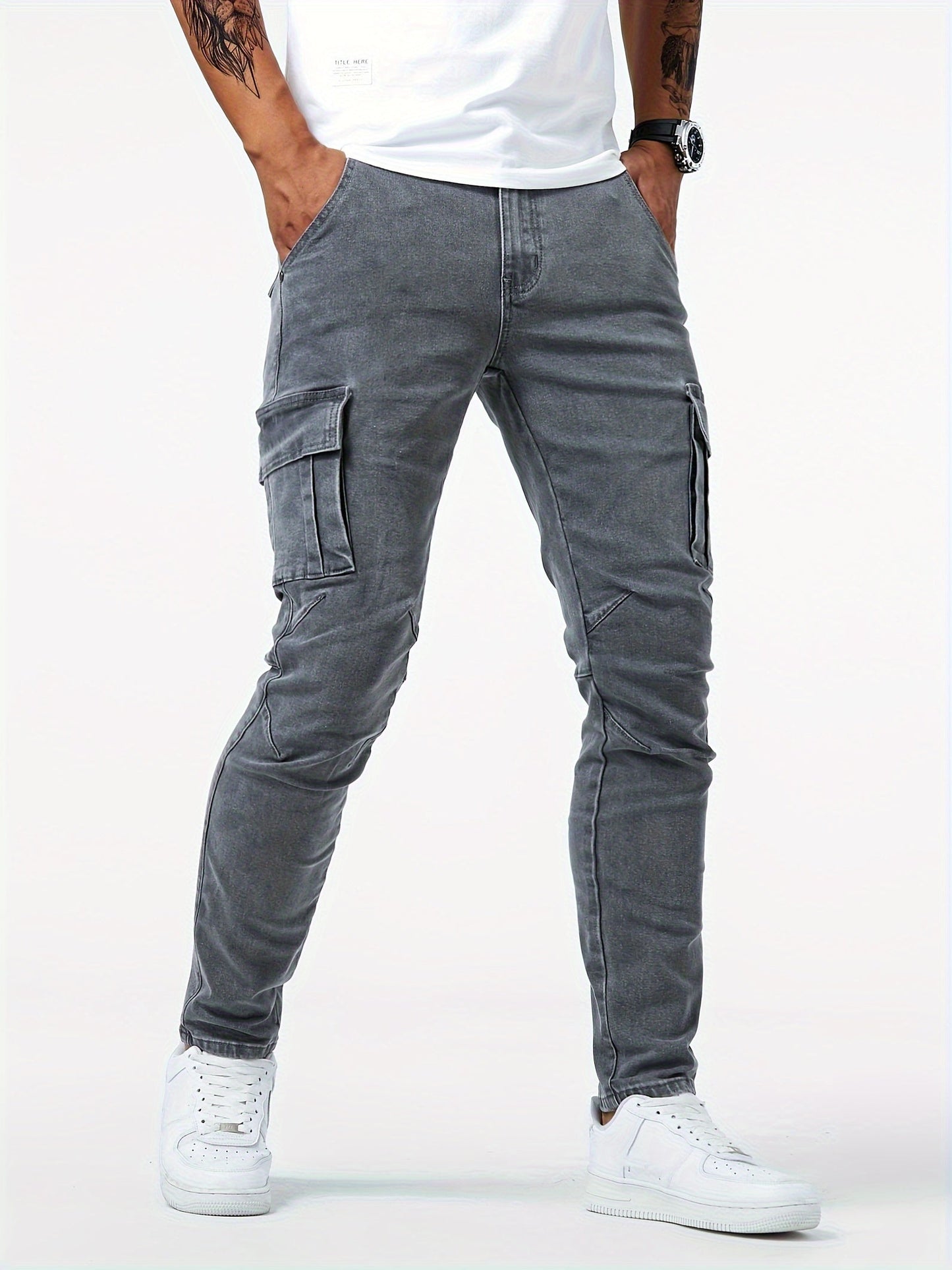 Herren Cargo-Hose Stretch Elastisch Bequem