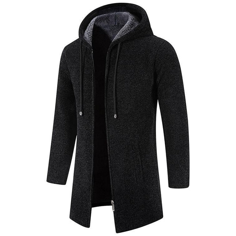 Herren Langmantel Warm Wasserabweisend Kapuze - Norvielle
