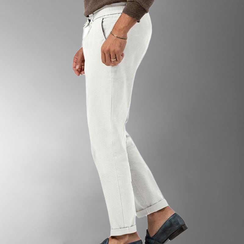 Herren Slim-Fit Cordhose mit Kordelzug