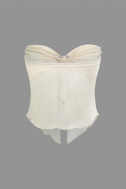Damen Zweiteiler Set Bandeau-Oberteil Maxirock Sommer