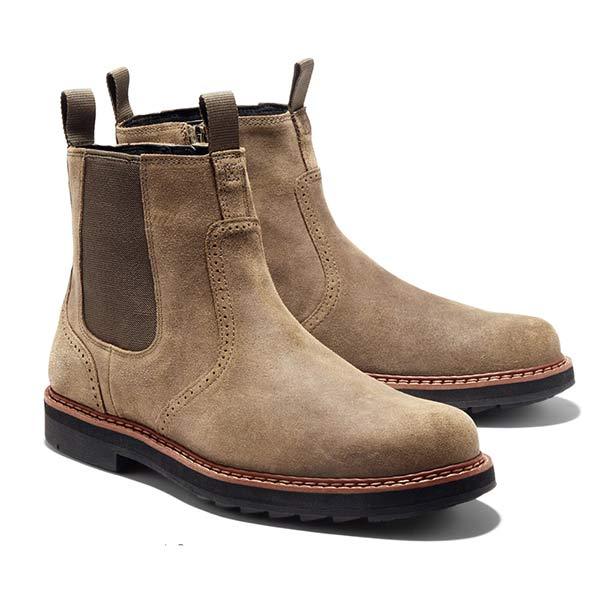 Herren Chelsea Boots Bequem Lederschuhe Schwarz - Norvielle