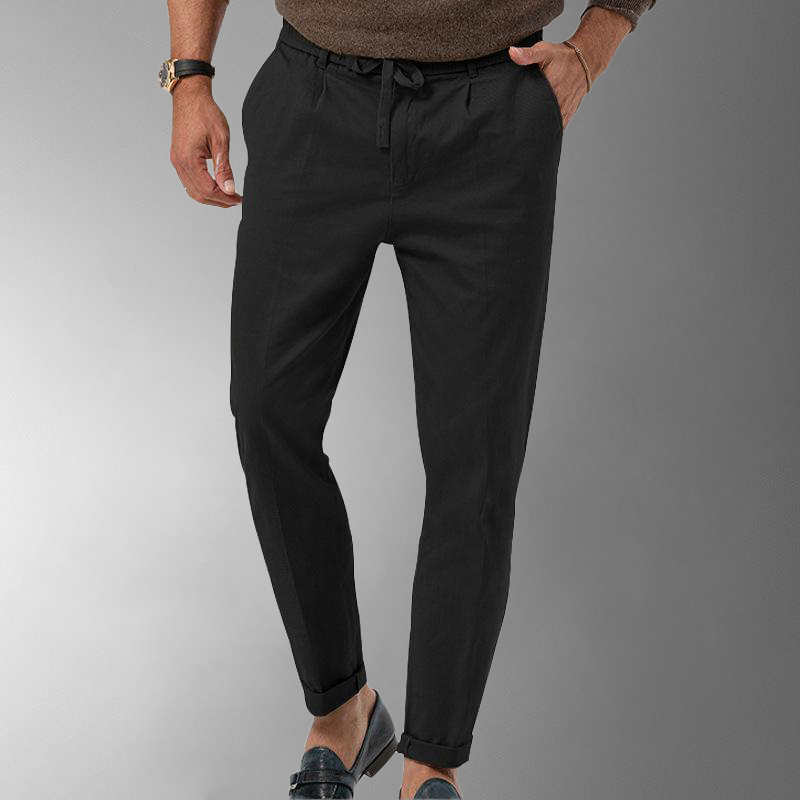 Herren Slim-Fit Cordhose mit Kordelzug
