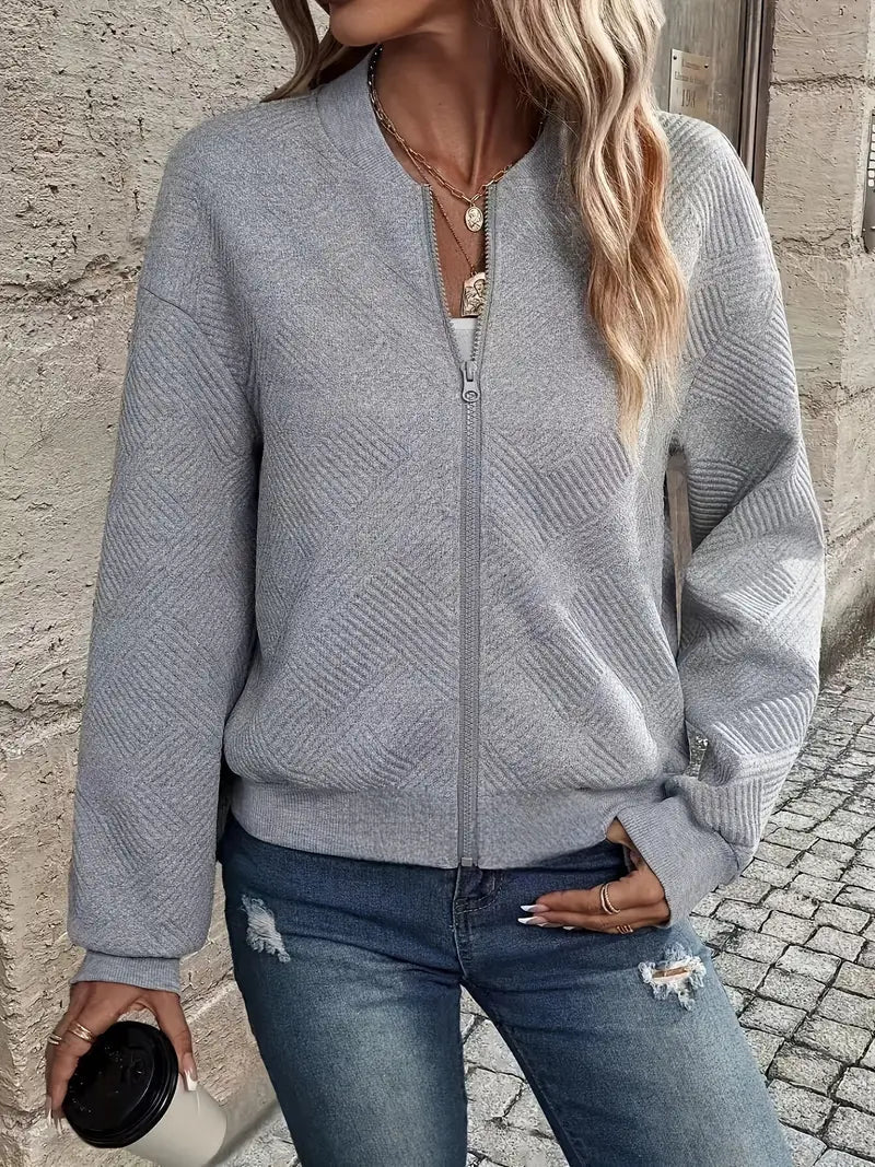 Damen Strickjacke Mit Reißverschluss Modern
