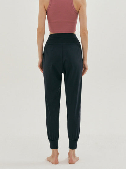 Damen Hochtaillig Joggerpants Sportlich Bequem