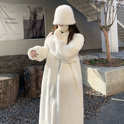 Damen Kunstfelljacke Glamour Winter