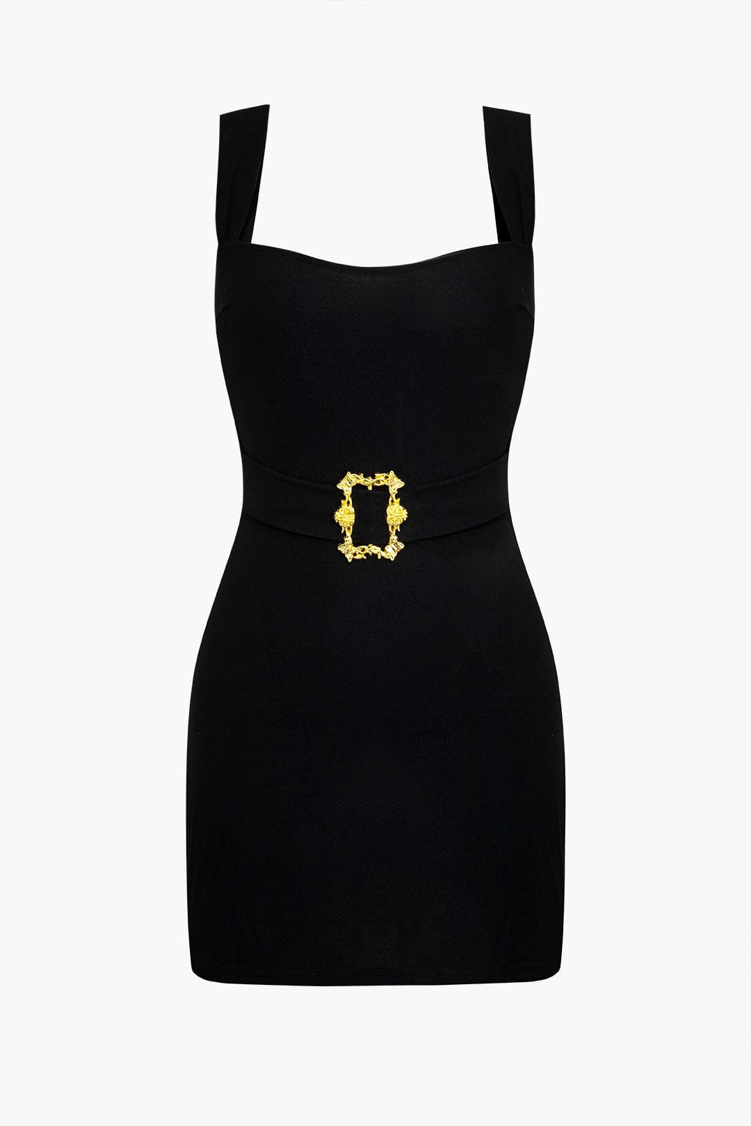 Damen Minikleid Elegantes mit Goldgürtel