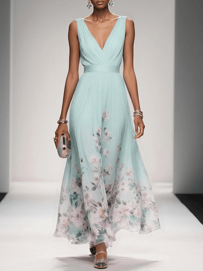 Damen Hochzeitskleid Blumenmuster Elegant