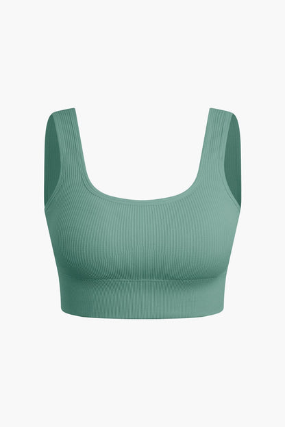 Damen Sport-Set Nahtloses Crop- Yoga-Shorts