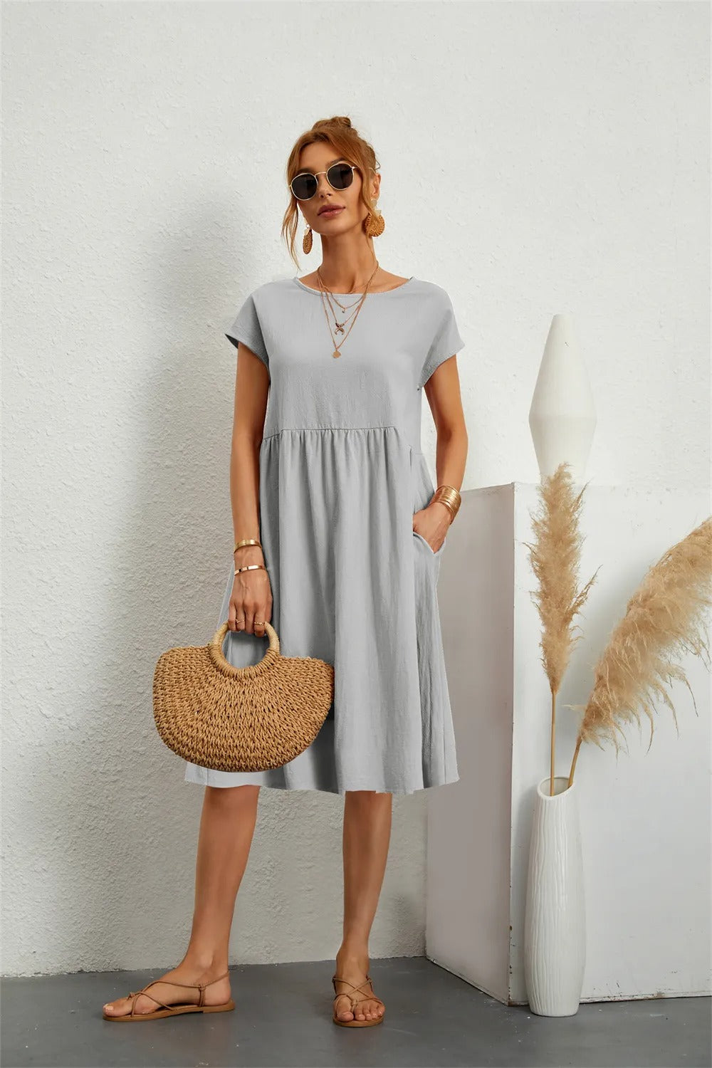 Damen Sommerkleid Elegantes Kleid Trendfarben