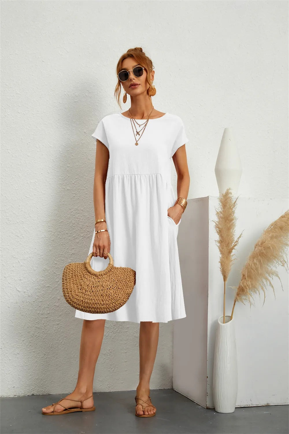 Damen Sommerkleid Elegantes Kleid Trendfarben