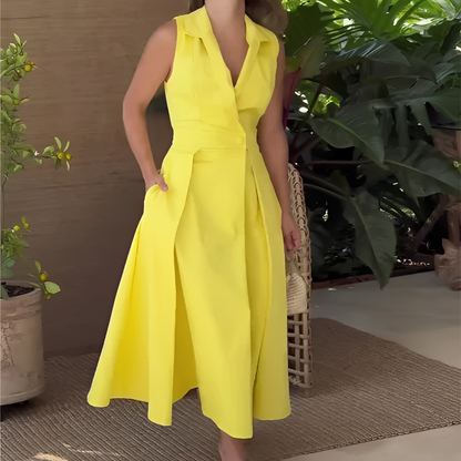 Damenkleid V-Ausschnitt Elegantes Modernes Kleid