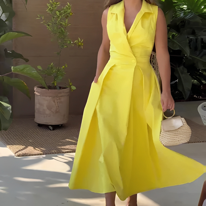 Damenkleid V-Ausschnitt Elegantes Modernes Kleid