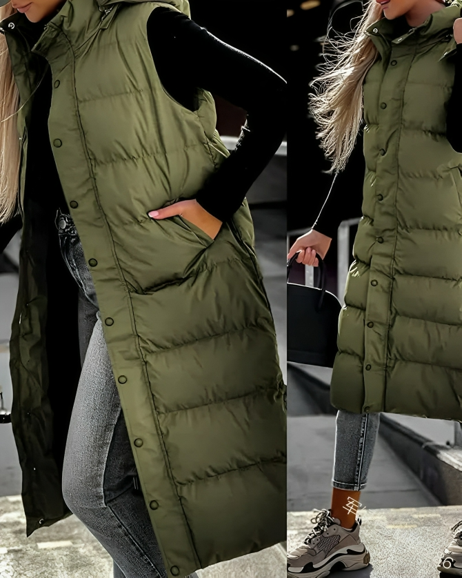 Damen Daunenmantel Ärmellos Warm Outdoor