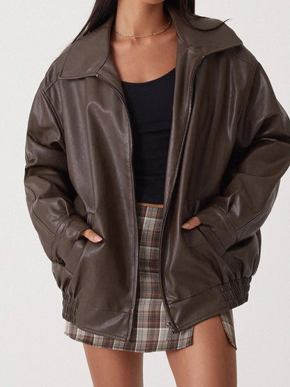 Damen Lederjacke Modisch