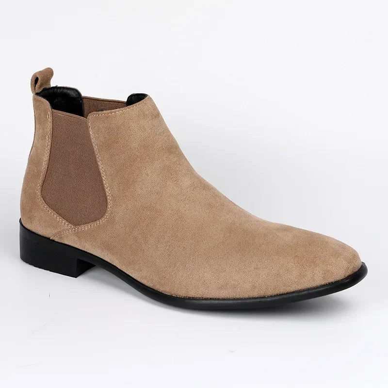 Herren Chelsea Stiefel Leder Schwarz - Norvielle