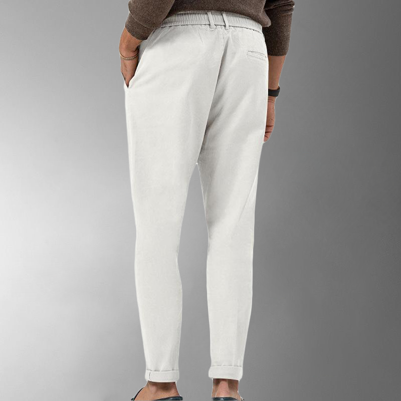 Herren Slim-Fit Cordhose mit Kordelzug