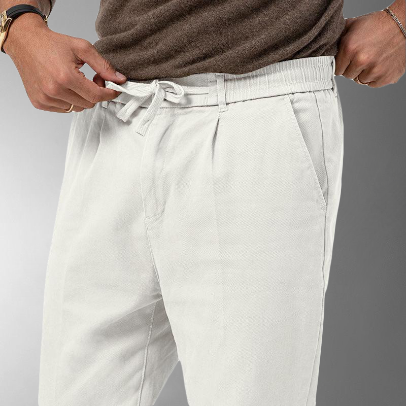 Herren Slim-Fit Cordhose mit Kordelzug